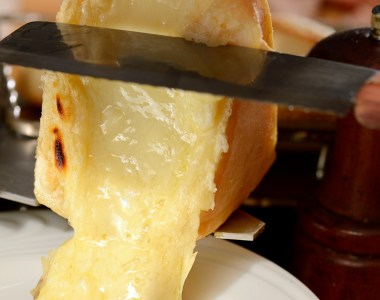 Geschmolzener Raclette Käse