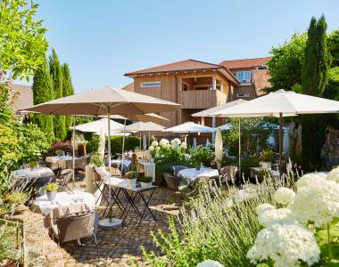 Außenansicht Sonnenterrasse im Hotel Die Reichsstadt in Gengenbach