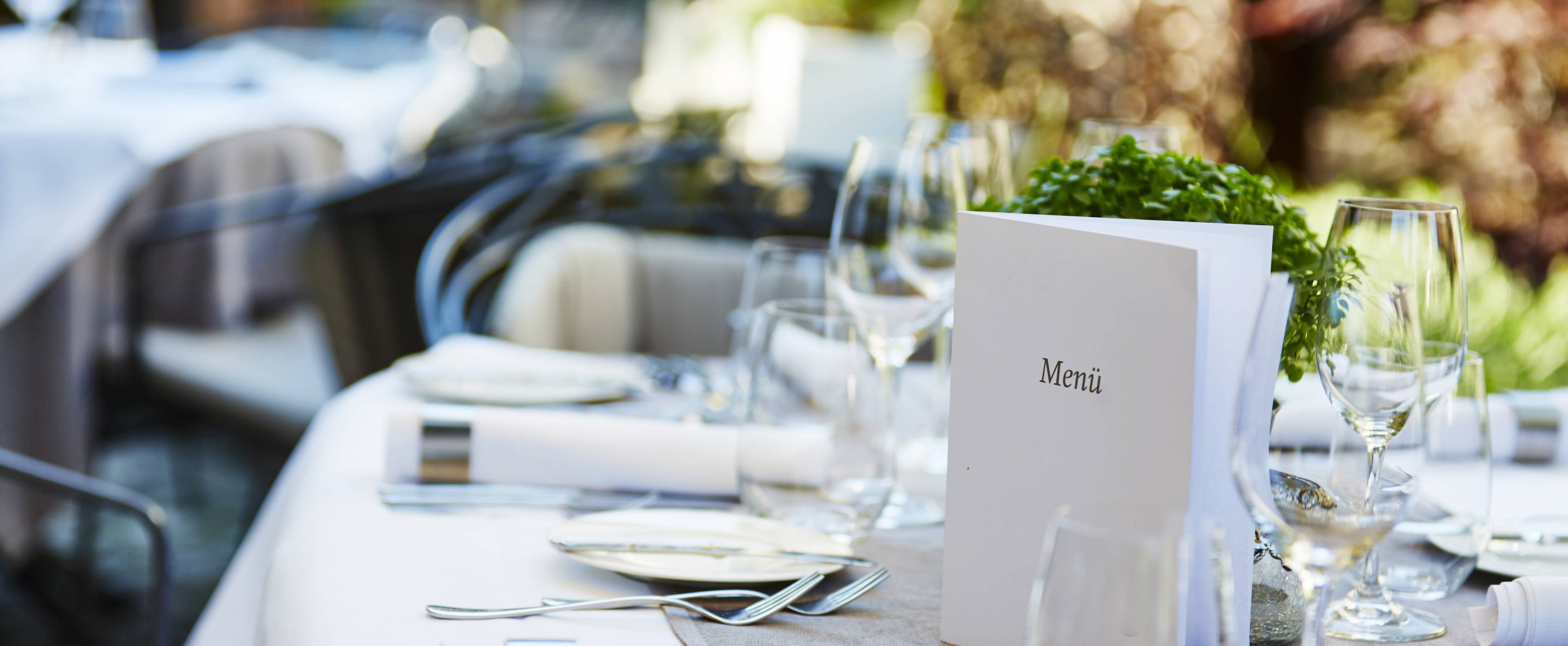 Menükarte gedeckter Tisch Hotel Reichsstadt