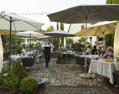 Garden terrace at Hotel & Restaurant Die Reichsstadt in Gengenbach