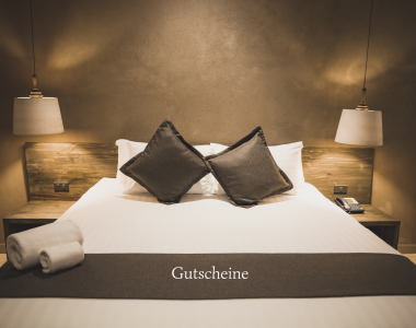 Doppelbett im Hotel Die Reichsstadt in Gengenbach