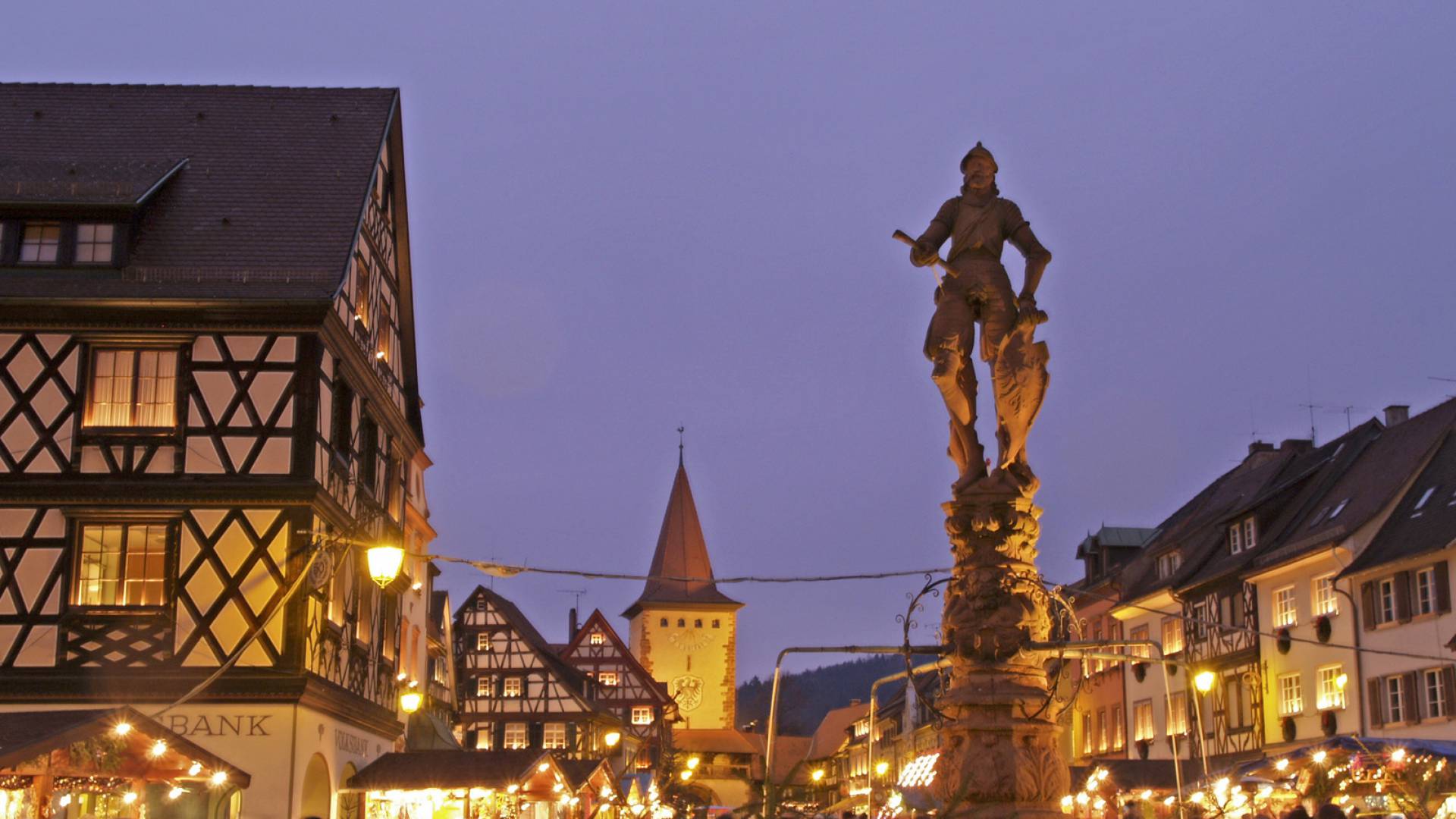 Die Altstadt Gengenbach bei Nacht