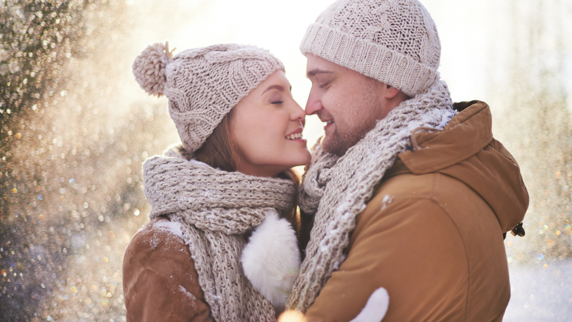 Romantik Paar im Schnee